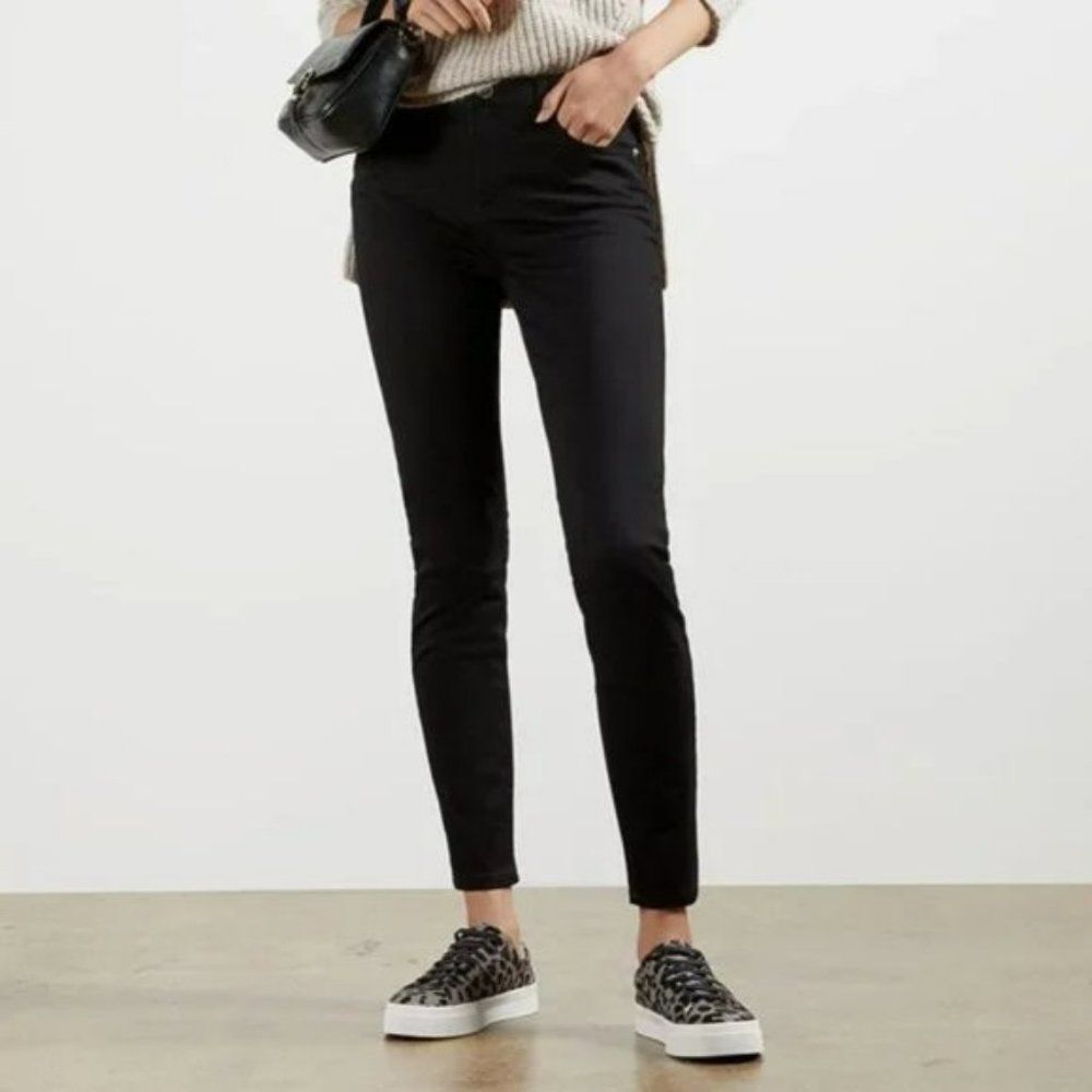 Ted Baker London Alesias Skinny High Rise Ankle Cotton Jeans Black 26